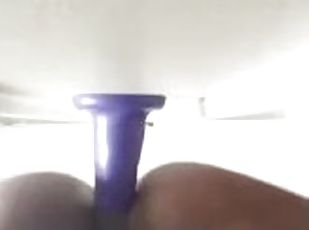 Bbw squirting from anal with 8 inch dildo