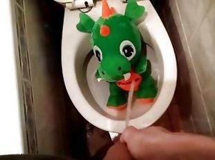 Pee on Plush Dragon