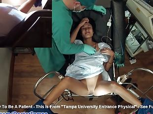 Alexa Chung gets a gyno exam from a doctor in Tampa on cam