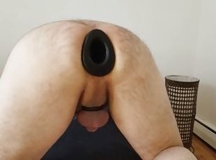 Mistress preparing anal with pighole for morning fisting