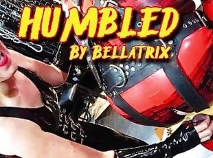 Humbled by Bellatrix - Heavy Rubber Dominatrix gives rubber gimp a humbling experience (teaser)