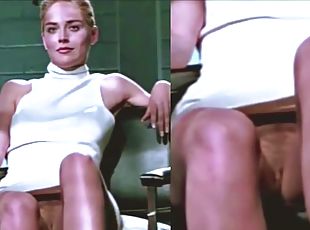 Sharon Stone Slit Shot In Slow-Mo