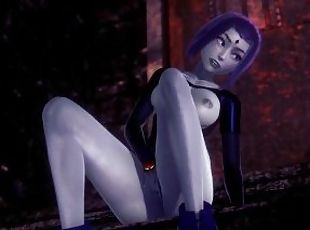 Raven fingering that pussy  Teen Titans 3D Porn