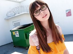 Public Pickups - Nerdy Cutie Straddles Huge One-Eyed Snake 1 - Kyle Mason