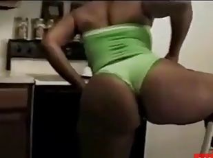 Fat ass green booty shorts