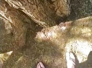 Pissing in nature, I had to go so bad! Follow me on a day of outdoor piss and cum