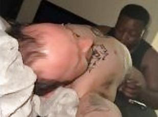 Interracial head makes straight guy cum hard