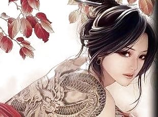 asiático, japonés, vintage, tailandés, anime, fantasía, hentai, a-solas, china, tatuaje