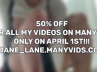 HUGE FOOLS DAY SALE ON MY MANY VIDS! 50% OFF FOR ALL VIDEOS!!