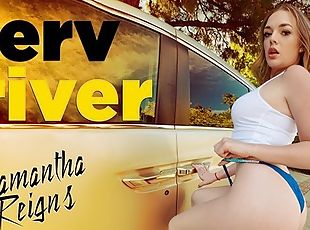 PervDriver - Sexy GF Samantha Reigns Gets Back At Her Boyfriend And Cheats On Him In A Taxi