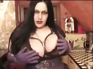 Gothic german girl loves spunk!