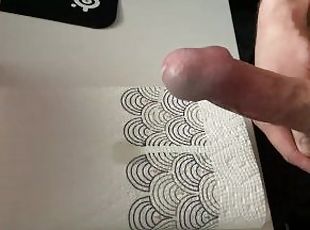 Ruined Orgasm Cumshot on Desk After Edging