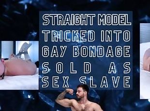 Straight model into bondage sex