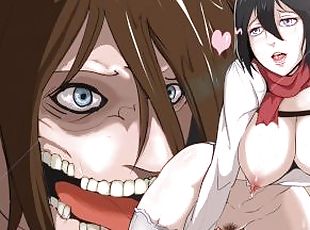 Attak on Titan Hentai Eren Jaeger licks Mikasa's tight pussy and fuck hardcore anime hentai cartoon