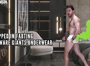 Trapped in farting unaware giants underwear