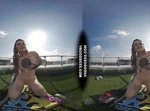 Afternoon Fun In The Sun Hot Tattoo Girl Brille Jills Herself Off Dildoing While Sunbathing