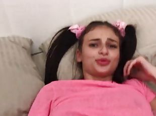 My stepsister lay down to rest, and I stuck my penis in her mouth