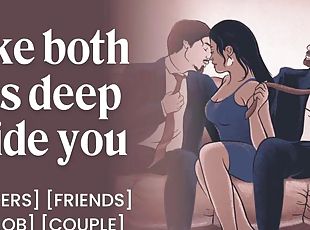 We double penetrate my wife after dinner. Wife sharing. Amateur swingers. Real couple threesome