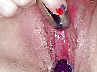 masturbation, chatte-pussy, femme, amateur, jouet, maison, allemand, point-de-vue