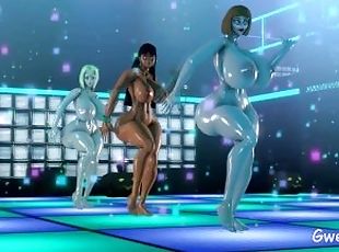 Tsunade, Chell, Maddie Sexy Thick girls Halloween dance (SFM Animation)