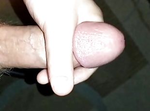 Verbal guy stroking his cock until long orgasm