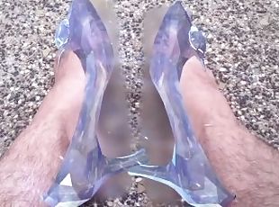 Flip flops broke and I have a date lucky my fairy godmother gave my a pair of glass slippers