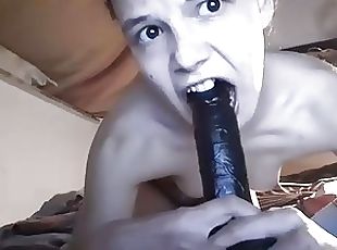 clitóris, masturbação, cona-pussy, adolescente, apertado, dildo, pequeno