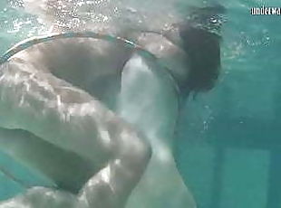 Underwater acrobatics lesbians Irina Barna and Anna Feher