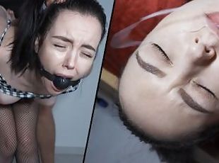 MAMACITA LOVES IT ROUGH - Spanish Babe Gagged, Bent Over And Showered In Cum ´´