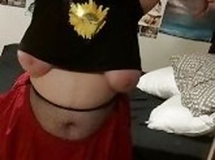 needy ftm femboy asks you to fuck his tits