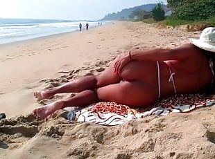 en-plein-air, public, femme, amateur, anal, célébrité, plage, culotte, horny, coquine