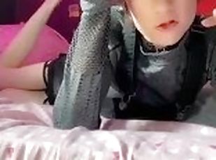 Femboy cutie smiles and teases with his feet