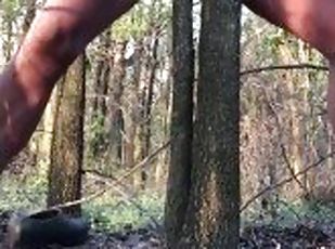 Outdoor Estin handsfree cum my Balls between two trees