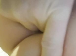 Crossdresser self fingering shaved smooth ass