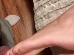 Step moms Sexy Soles rubbing white cock