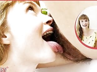 Laney Tastes Olive's Hairy Pussy