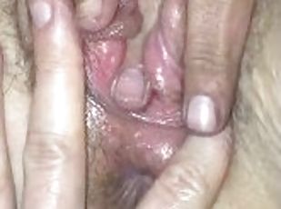 Pulsating asshole cum filled pussy