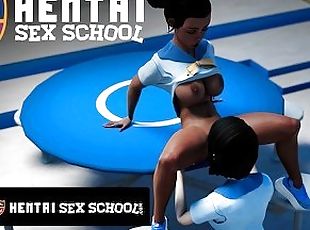 HENTAI SEX UNIVERSITY - Horny Hentai Students Practice Lesbian Sex With Each Other