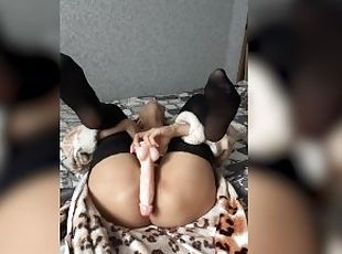 store-pupper, svær, onani, pussy, kone, amatør, hjemmelaget, svart, strømper-stockings, knulling-fucking