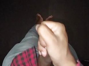 Asian Horney man jerking off (Big Black Cock Pov)