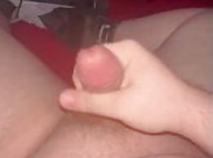 White boy jerks off lots of cum