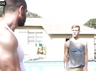 Taboo twink amateur fucks stepdads bottom asshole outdoors