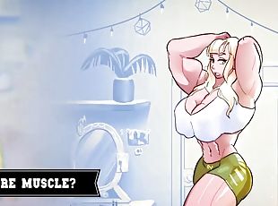 30 Days of Female Muscle Growth Animation - DUPLICATED - Giantess, muscles, massive tits, giant bicep flex