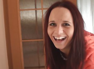 CZECH AMATEUR - REDHEAD GF &amp; HER FUCKER