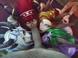 Hot Elves Do Amazing Gangbang Blowjob  Hottest Warcraft Hentai Animation 4k 60fps