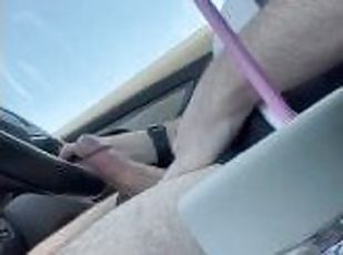 Playing with my cock while driving