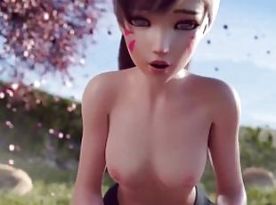 DVA HOT FUCKING AND GETTING CREAMPIE ON PICNIC  EXCLUSIVE OVERWATCH HENTAI 4K 60FPS