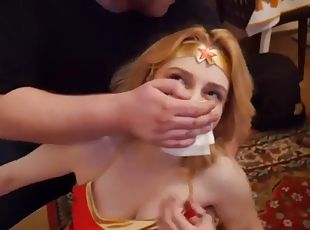 Ww and her amazon sidekick get gagged