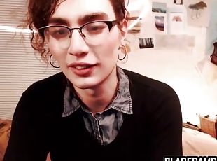 Delicious tranny nerd slut