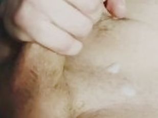 Man moaning while masturbating